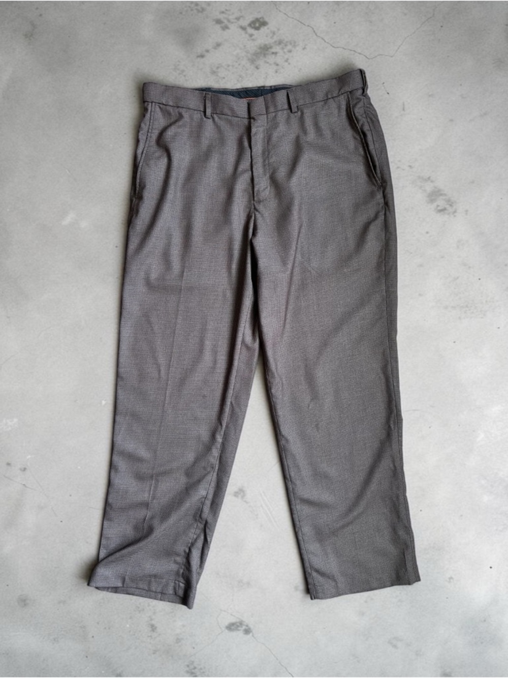 Haggar Brown Dress Pants 36x30 Classic Fit Flat Front Business Casual